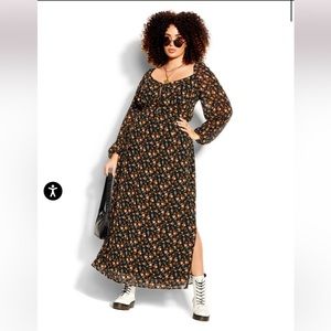 Avenue Underground Floral Maxi Dress 18 Black
